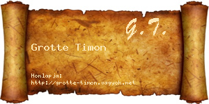 Grotte Timon névjegykártya